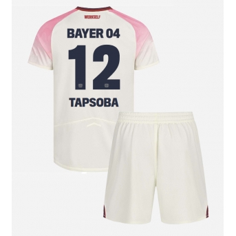 Billige Fotballdrakt Bayer Leverkusen Edmond Tapsoba #12 Replika Bortedraktsett Barn 2025-26 Kortermet (med bukser)